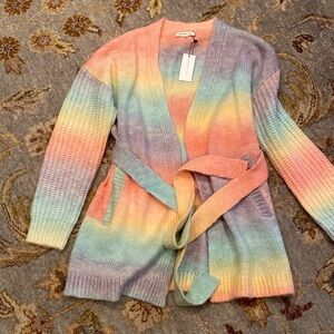 ⭐️ NWT ⭐️ Sugarlips pastel ombré sweater cardigan, XS